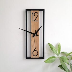 Modern Rectangular Wall Clock with Silent sweep Function