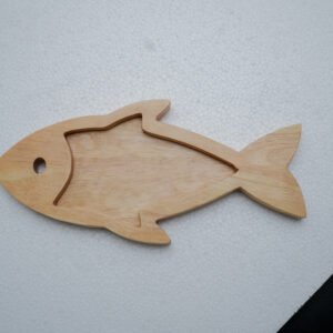 Designer fish shaped plate for decoration.