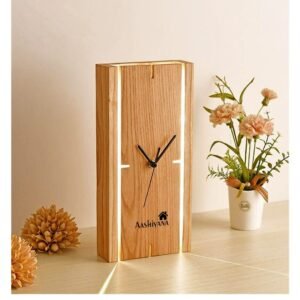wall clock with LED lights, silent sweep technology and contemporary style.
