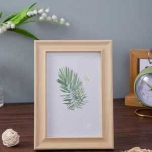 Square handmade wooden frame (Beige)