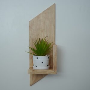 wall mount wooden minimal tree/book holder (Beige)